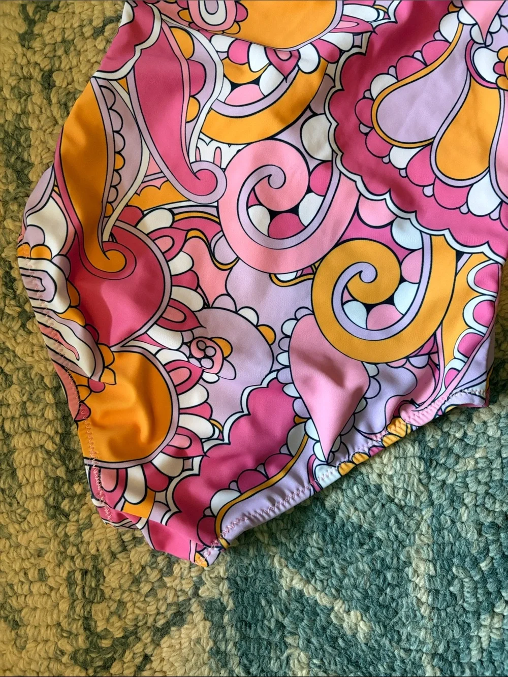 Girls' Palm Beach Pink & Orange One-Piece Swimsuit